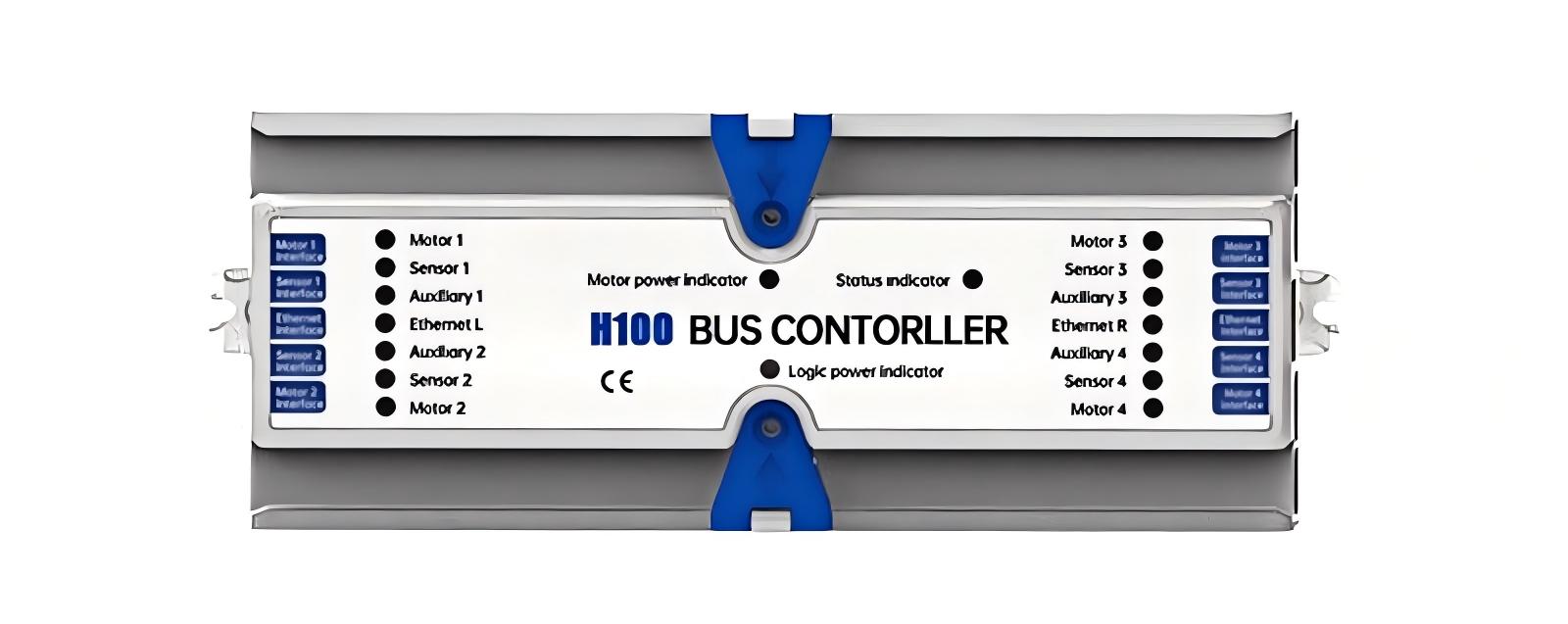 H100 motor drive roller controller dimensions and interface Dimensions et interface du contrôleur de rouleau d'entraînement de moteur H100