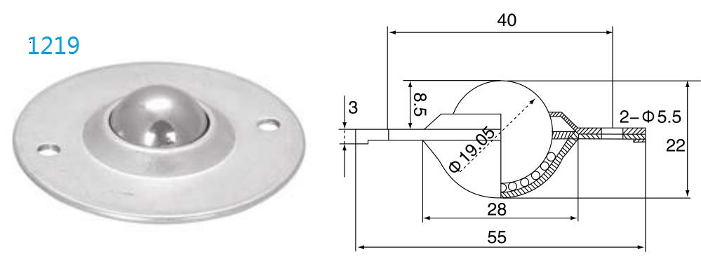 Unit&eacute; de transfert de balle de fixation de trou