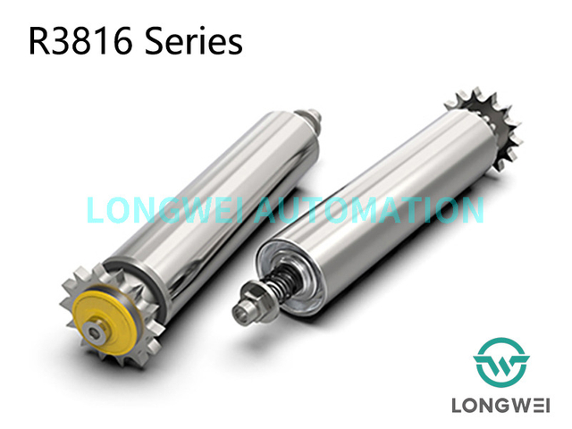 Rouleau de convoyeur à accumulation réglable entraîné par chaîne à pignon en acier à une rangée