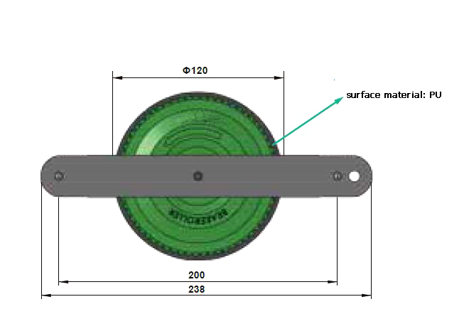rouleau de frein externe