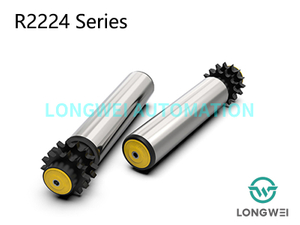 Rouleau de convoyeur entraîné par chaîne à pignon polymère à double rangée à faible bruit