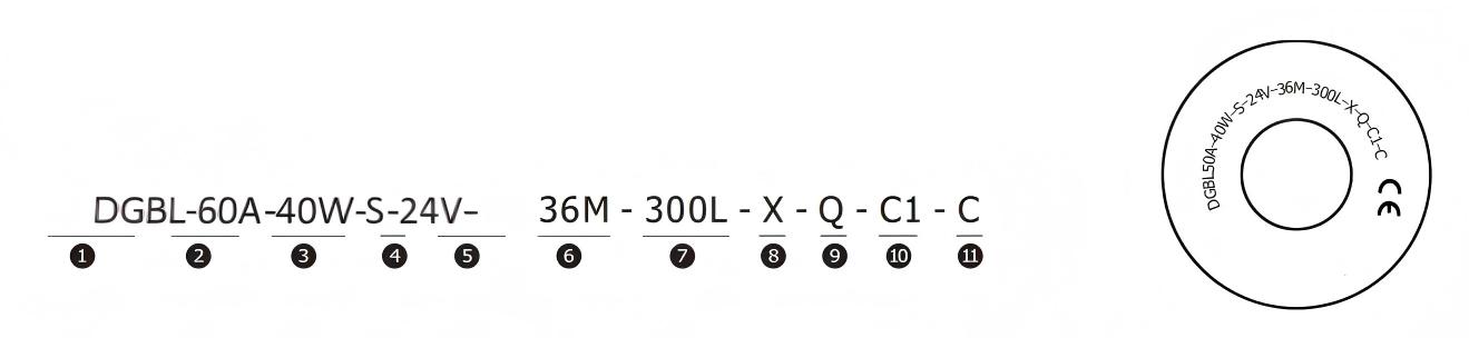 S&eacute;lection du mod&egrave;le de rouleau entra&icirc;n&eacute; par le moteur DGBL60A