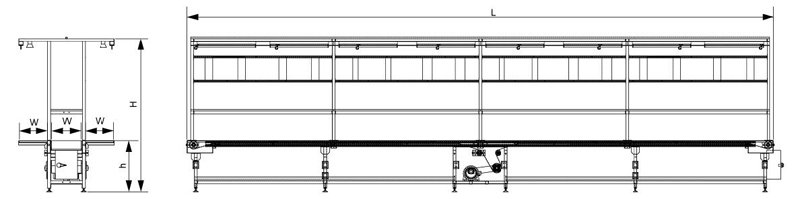 Convoyeur &agrave; courroie d'assemblage