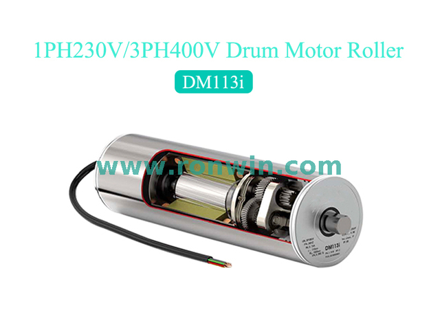 Rouleau d'entraînement à moteur puissant pour convoyeurs à bande légers et moyens