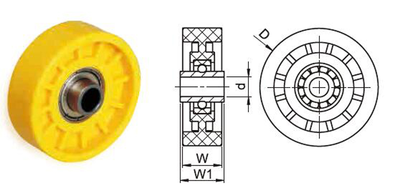 roue de patin en plastique