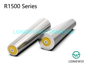 Ligne de convoyeur incurvée, rouleau en acier conique par gravité