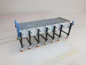 Convoyeur de roues à roulettes en acier extensible flexible pour manutention des matériaux