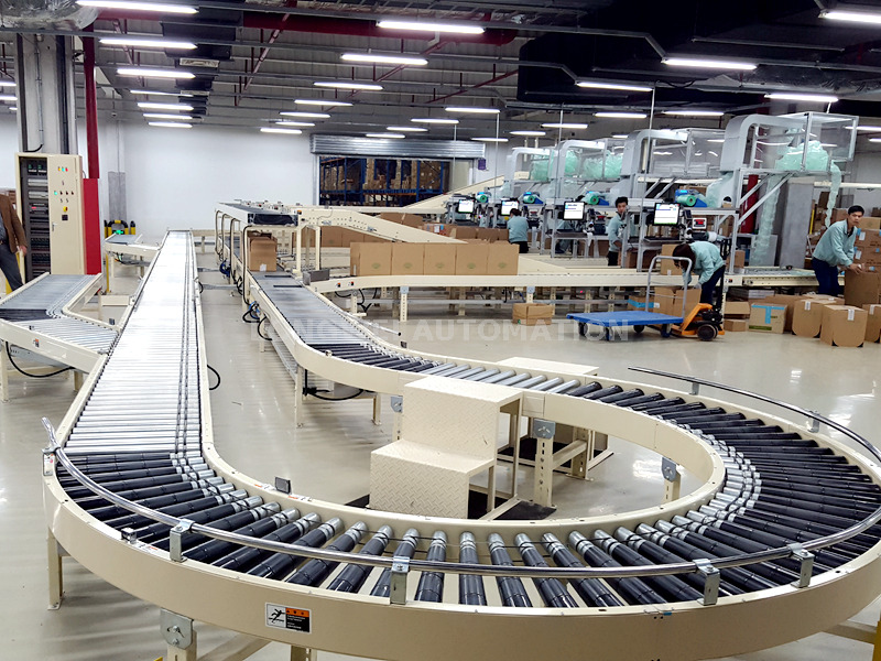 Ligne de convoyeur automatique de désinfection par irradiation