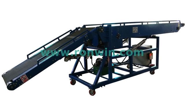 Convoyeur à courroie télescopique mobile pour centre logistique