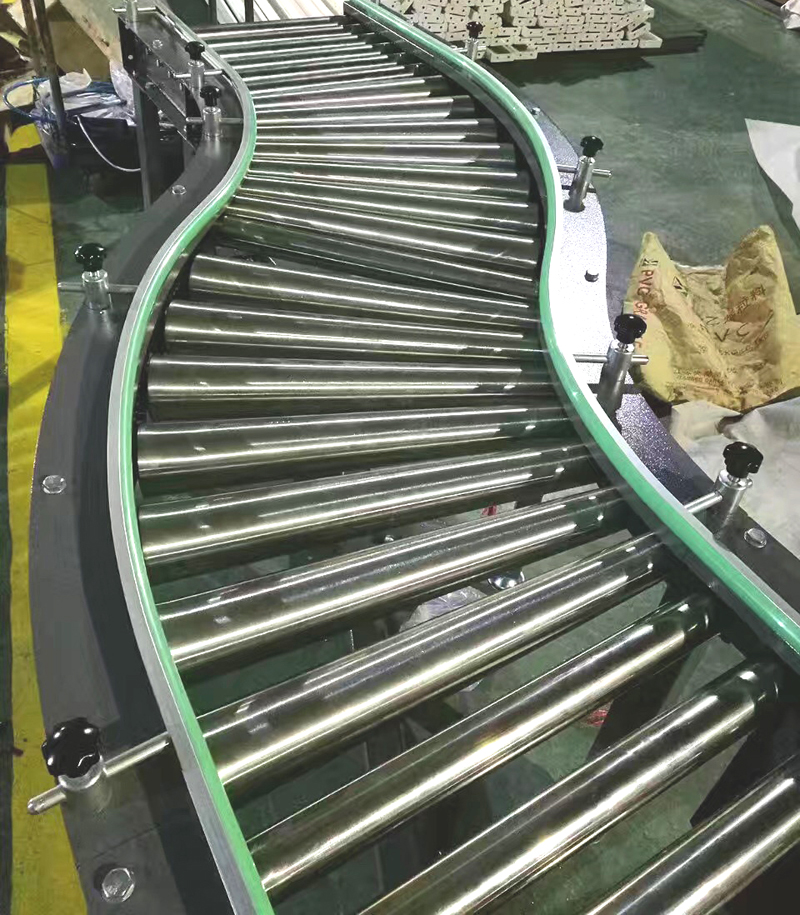 convoyeur &agrave; rouleaux h&eacute;lico&iuml;daux