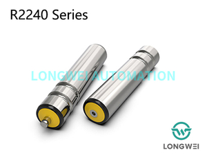 Rouleau de convoyeur en acier entraîné par courroie ronde à double rainure