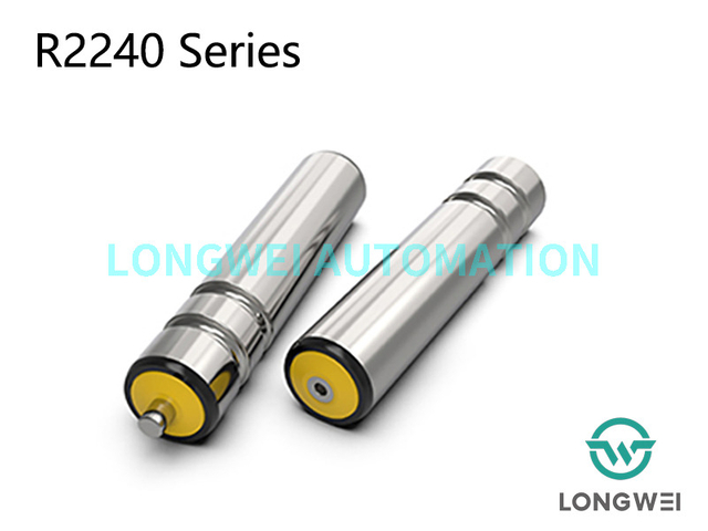 Rouleau de convoyeur en acier entraîné par courroie ronde à double rainure